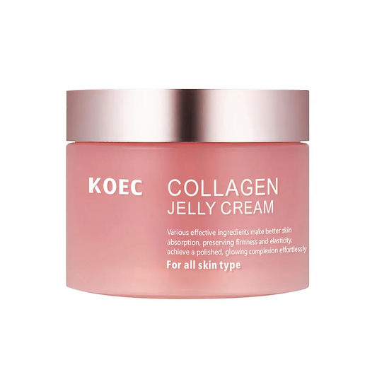 Collagen Jelly Cream with Niacinamide, a gel moisturizer that doubles as a brightening mask, promoting hydration, elasticity, and an even skin tone.